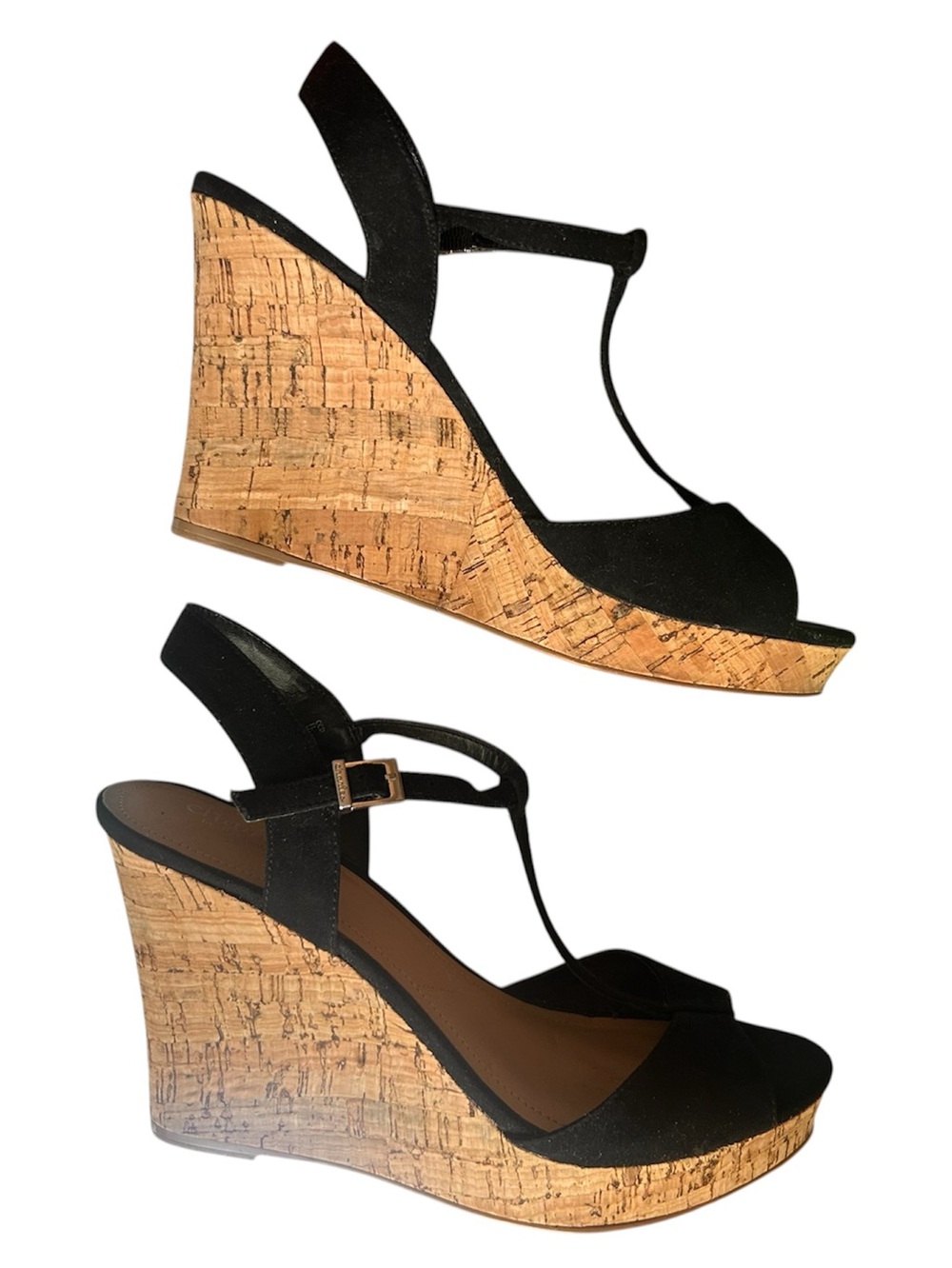 Charles David Latin T-Strap  Wedge Sandals
